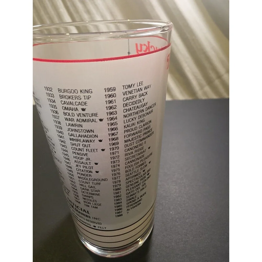 Kentucky Derby 1983 114th Running Mint Julep Glass Churchill Downs Horse Racing